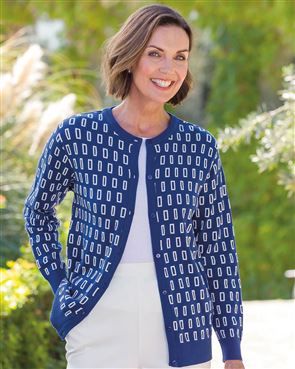 Ladies Blue Cardigan